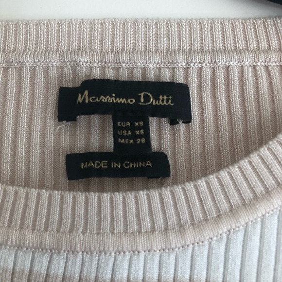 Massimo Dutti Ribbed Striped Sweater in Blk/Pnk - Picture 6 of 7